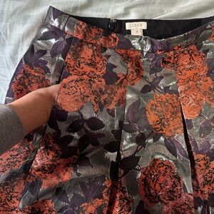 J. Crew A-Line Skirt - Red and Purple Floral
